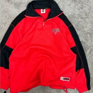 Vintage detroit red wings nhl pro edge‎ quarter zip thermal sweatshirt